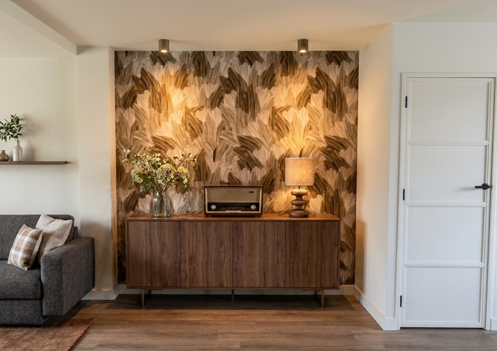 Dressoir met opbouwspots