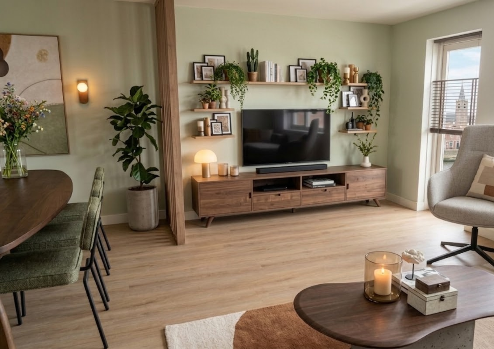 TV meubel met roomdivider
