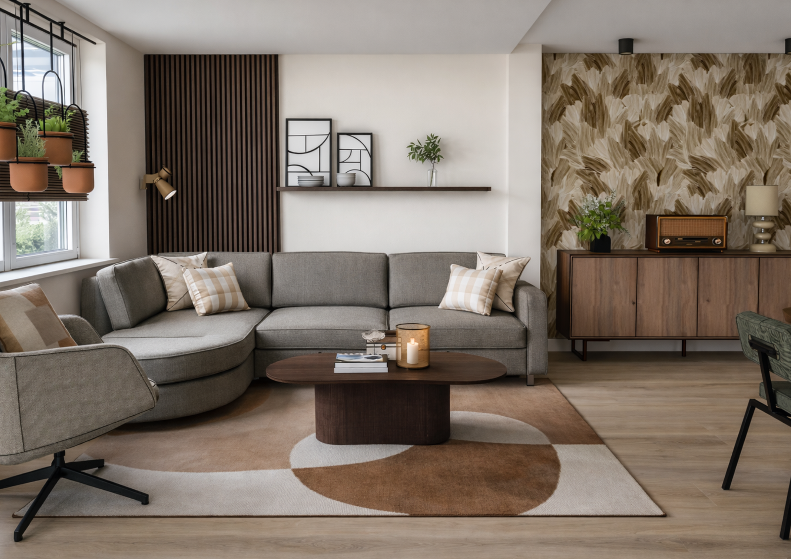 Zithoek met dressoir