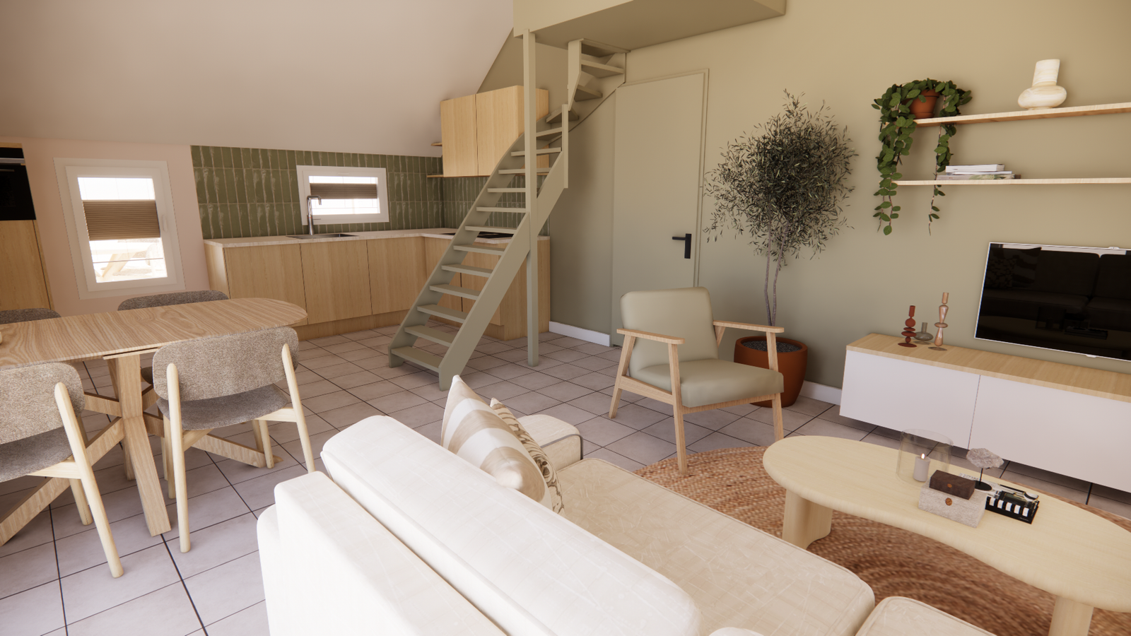 Indeling woonkamer vakantiewoning